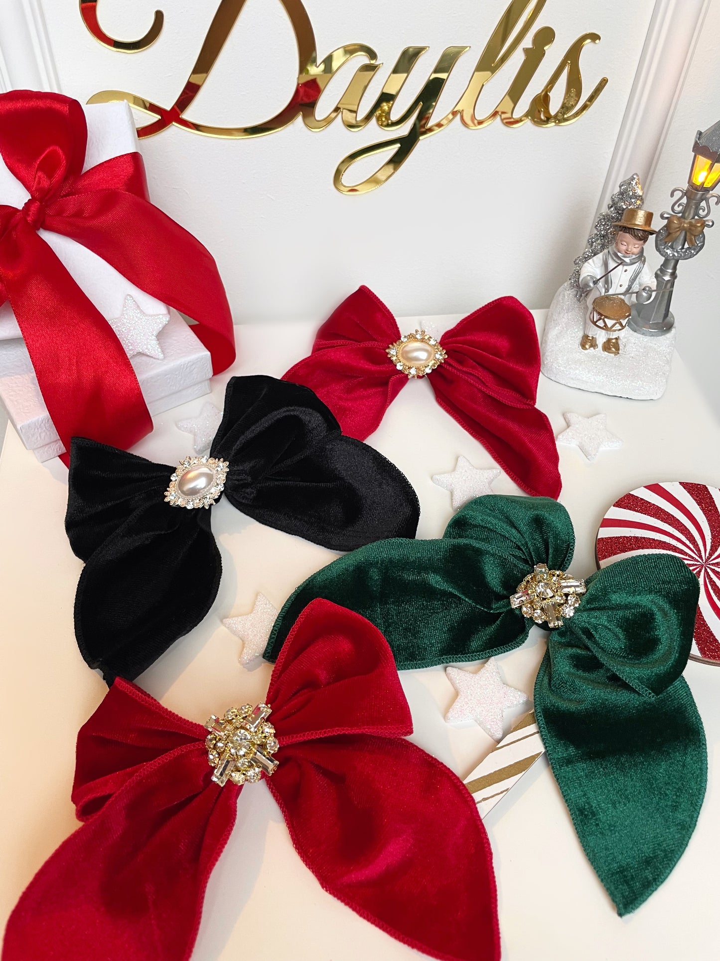 Fundita catifea Red & Gold Daylis