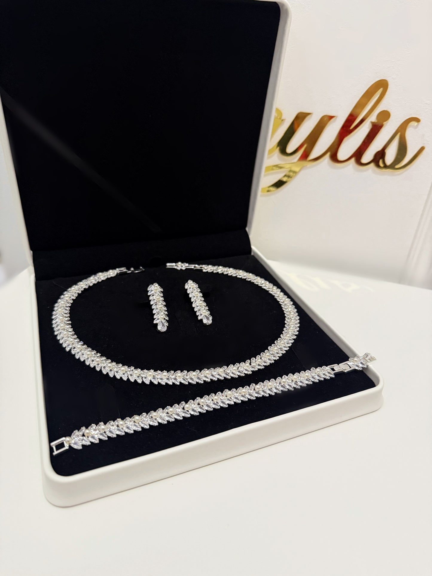 Set bijuterii cristale zirconiu și perle Bonami - Daylis