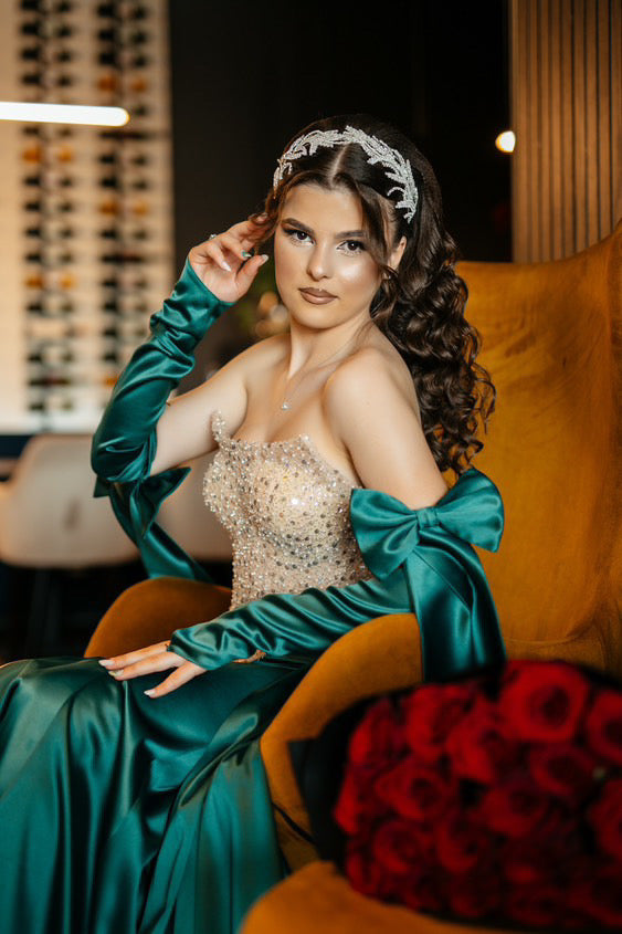 Diadema cristale zirconiu Safira Daylis