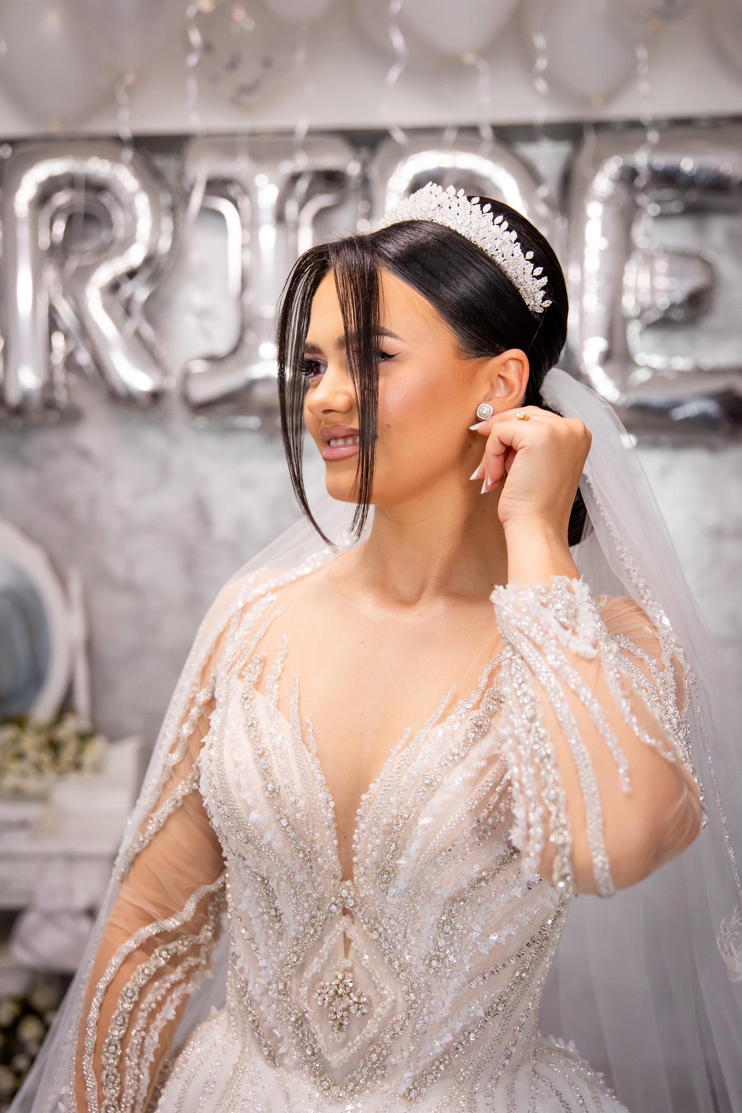 Coroniță mireasa cristale zirconiu Yiulia Daylis Medium