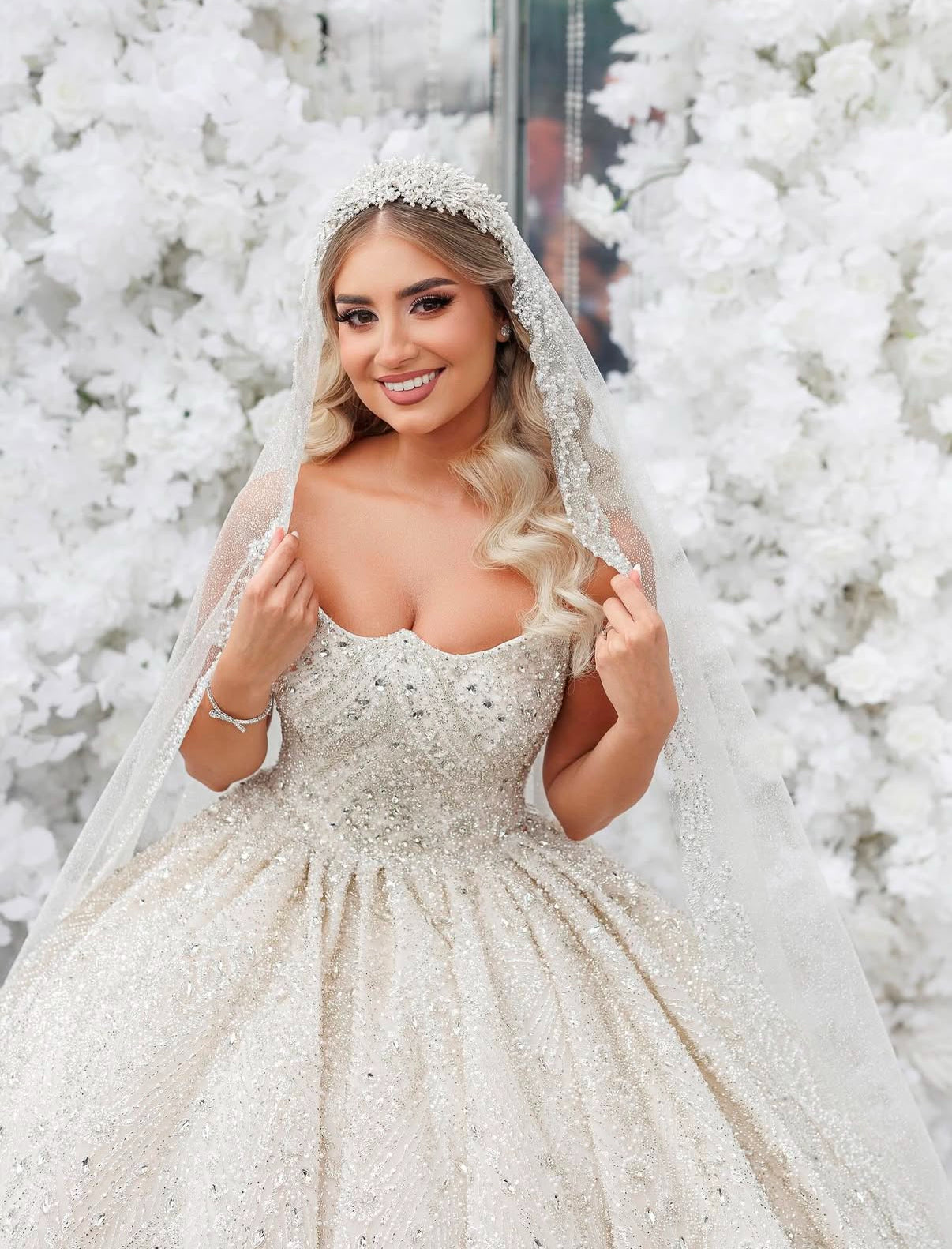 Diadema cristale zirconiu Loredana - Daylis
