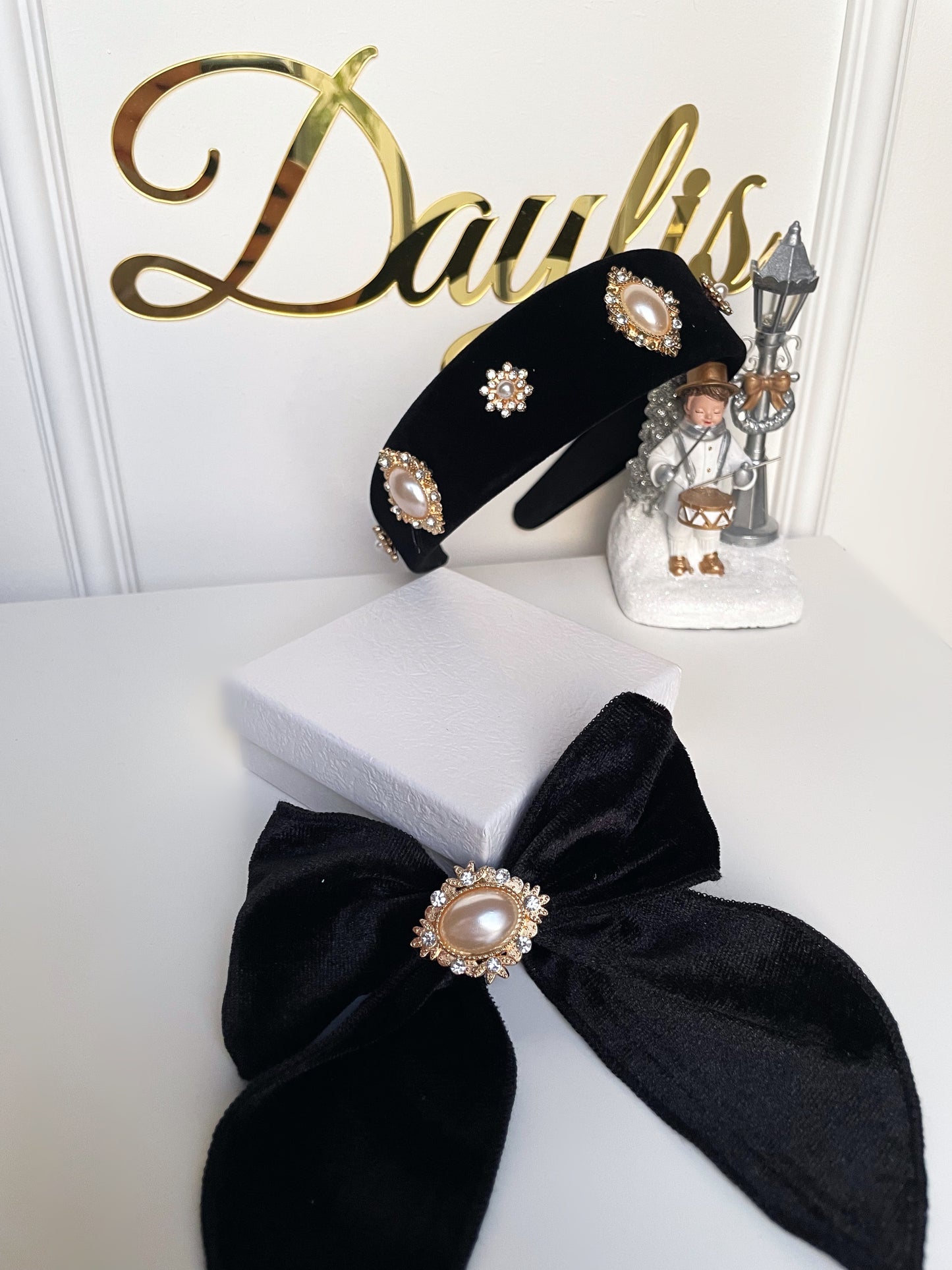 Set Black & Gold Velvet