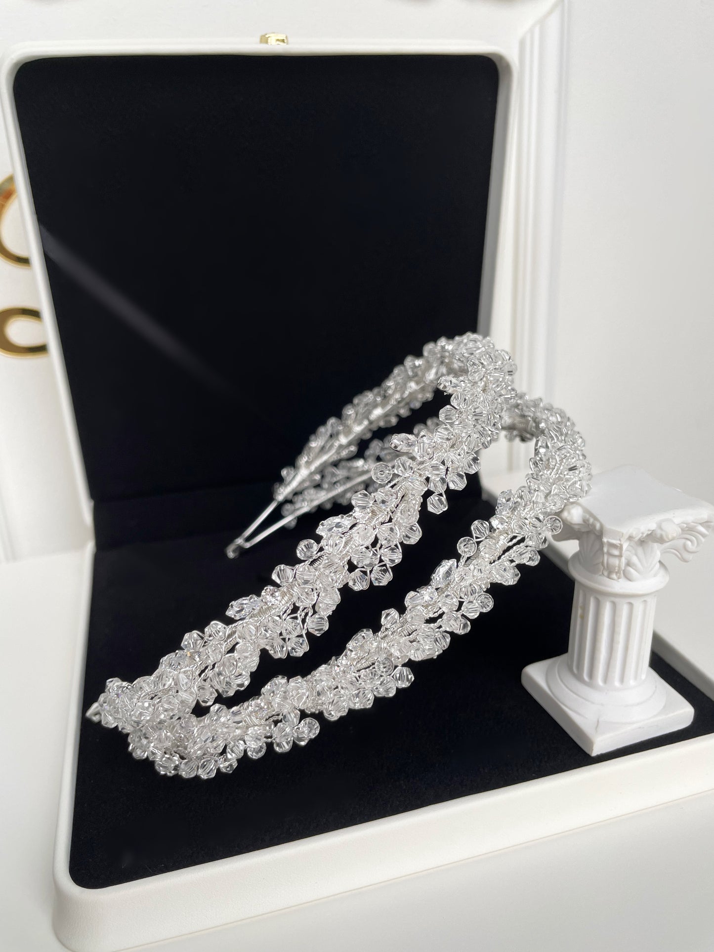 Diadema dubla cristale Faylin Daylis