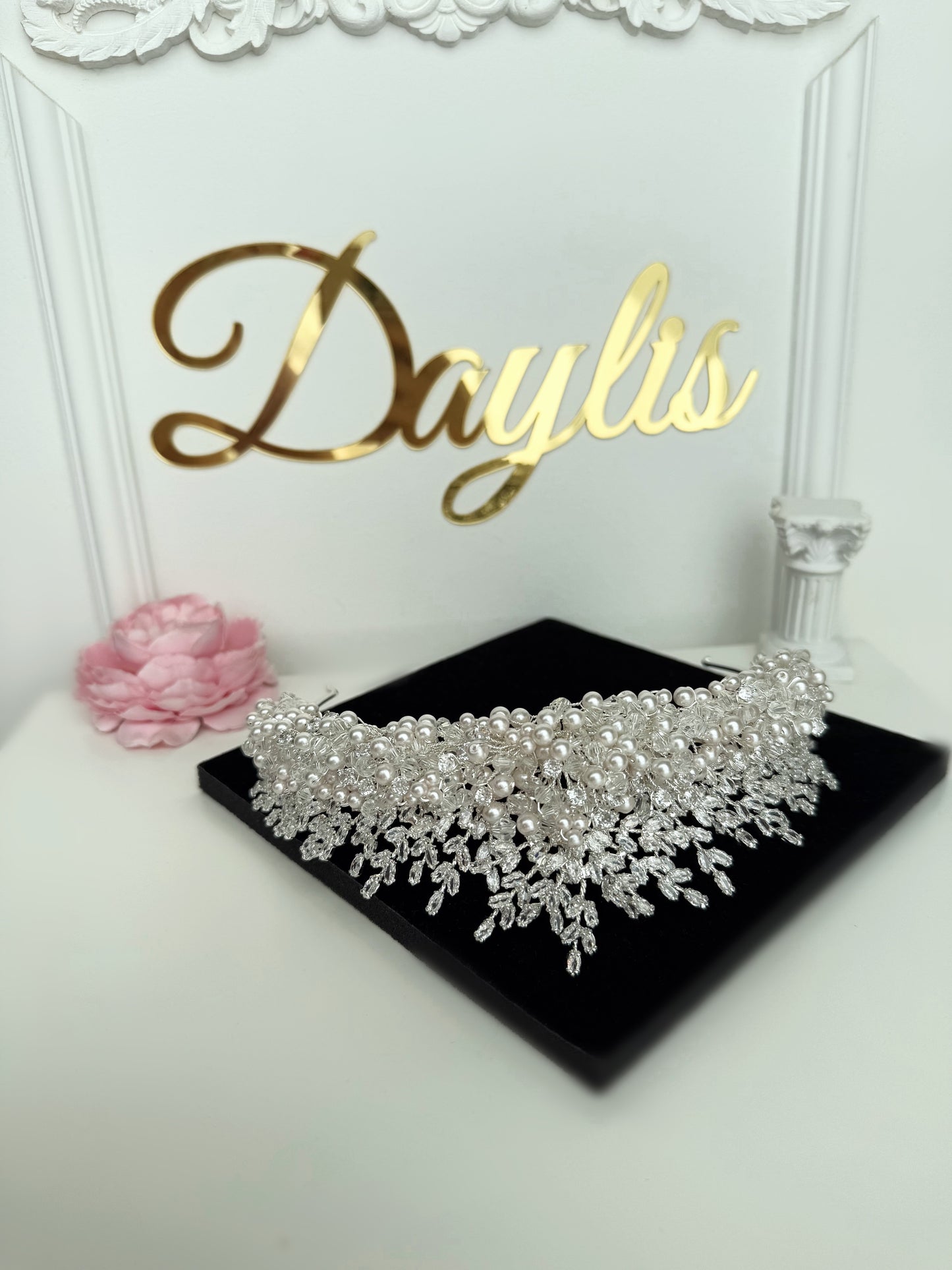 Coronita de mireasa cu perle Adalia - Daylis