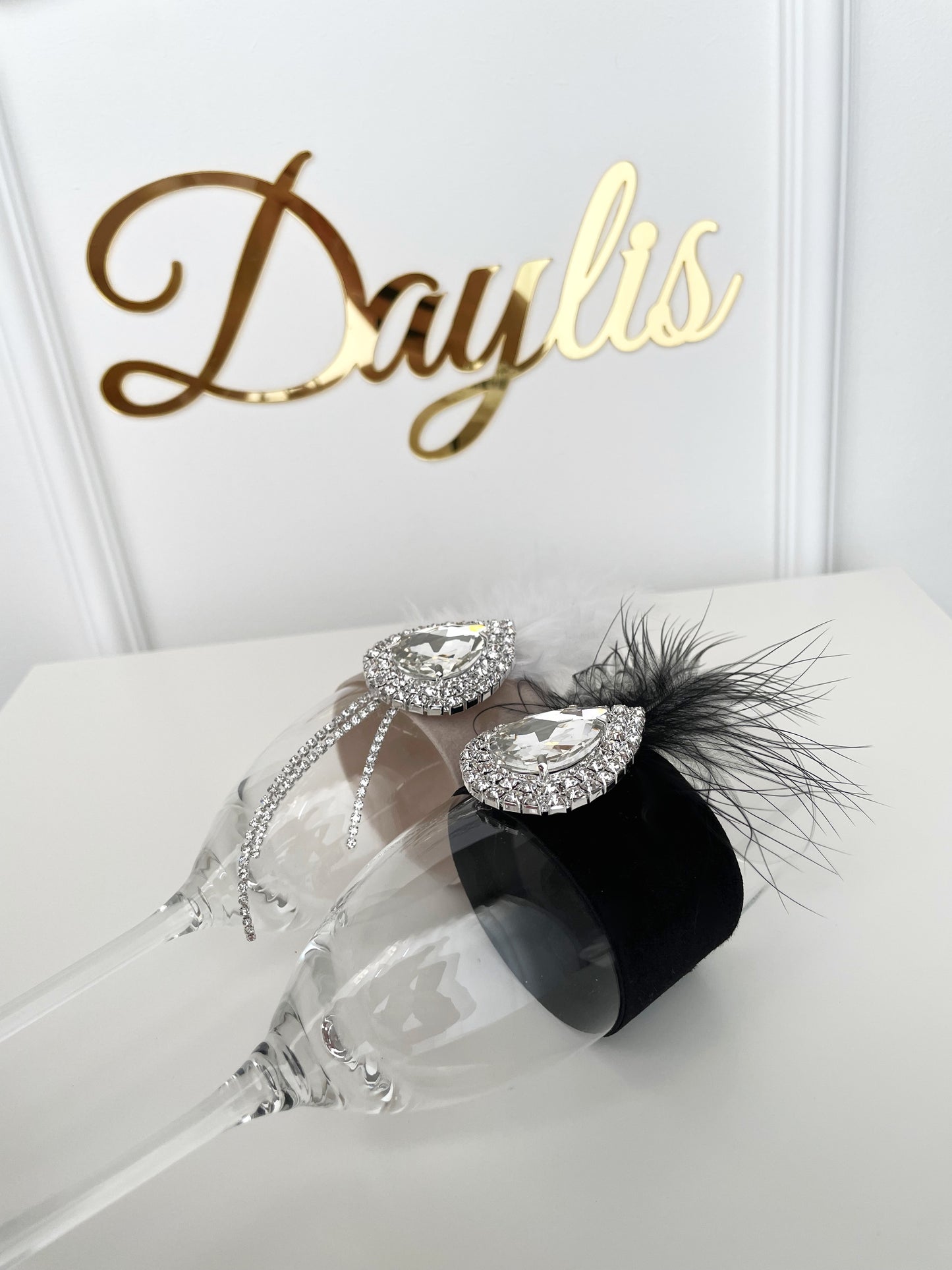 Pahare cu pene Glamour Daylis