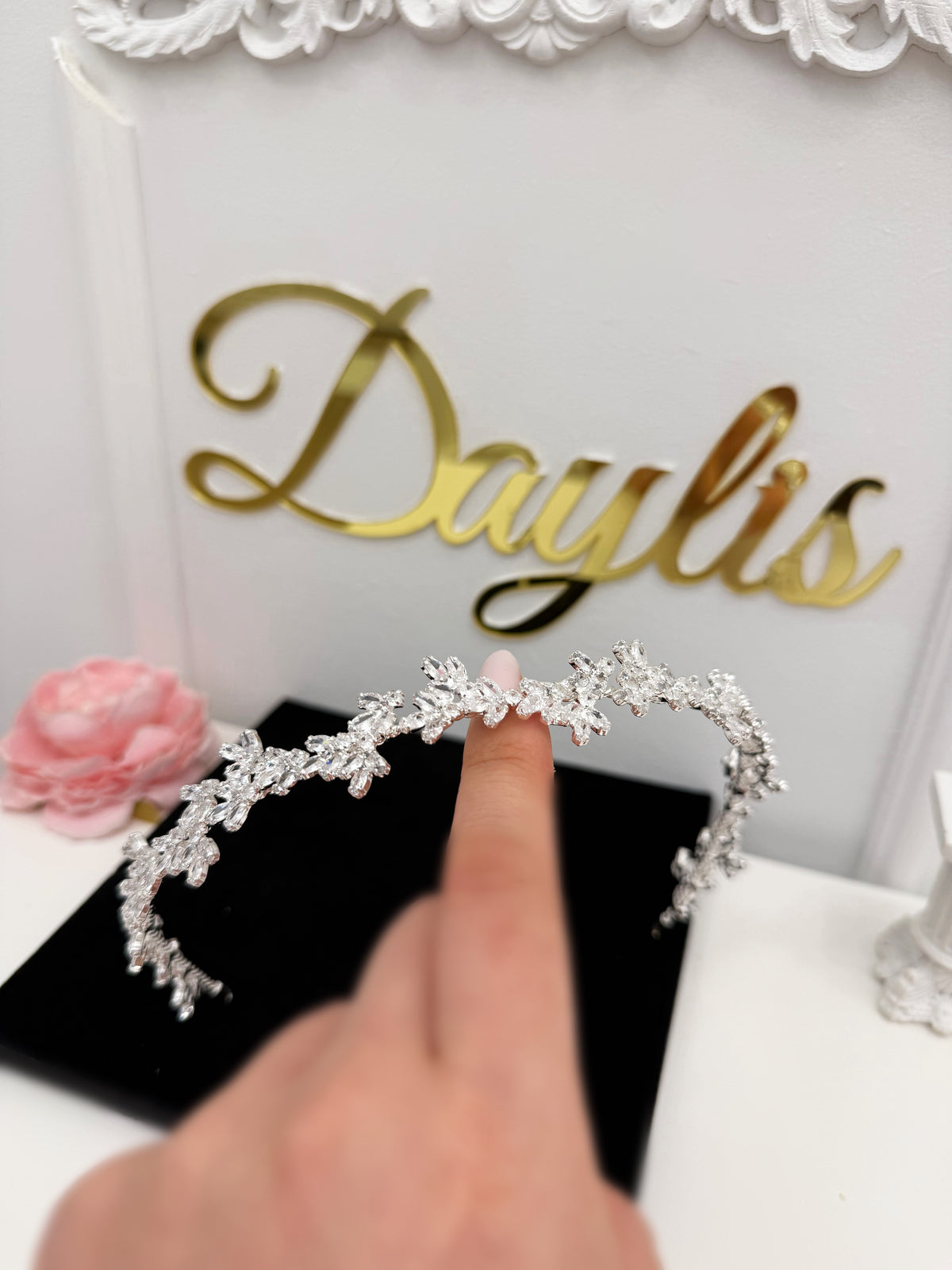 Diadema flexibila cristale zirconiu Alana - Daylis