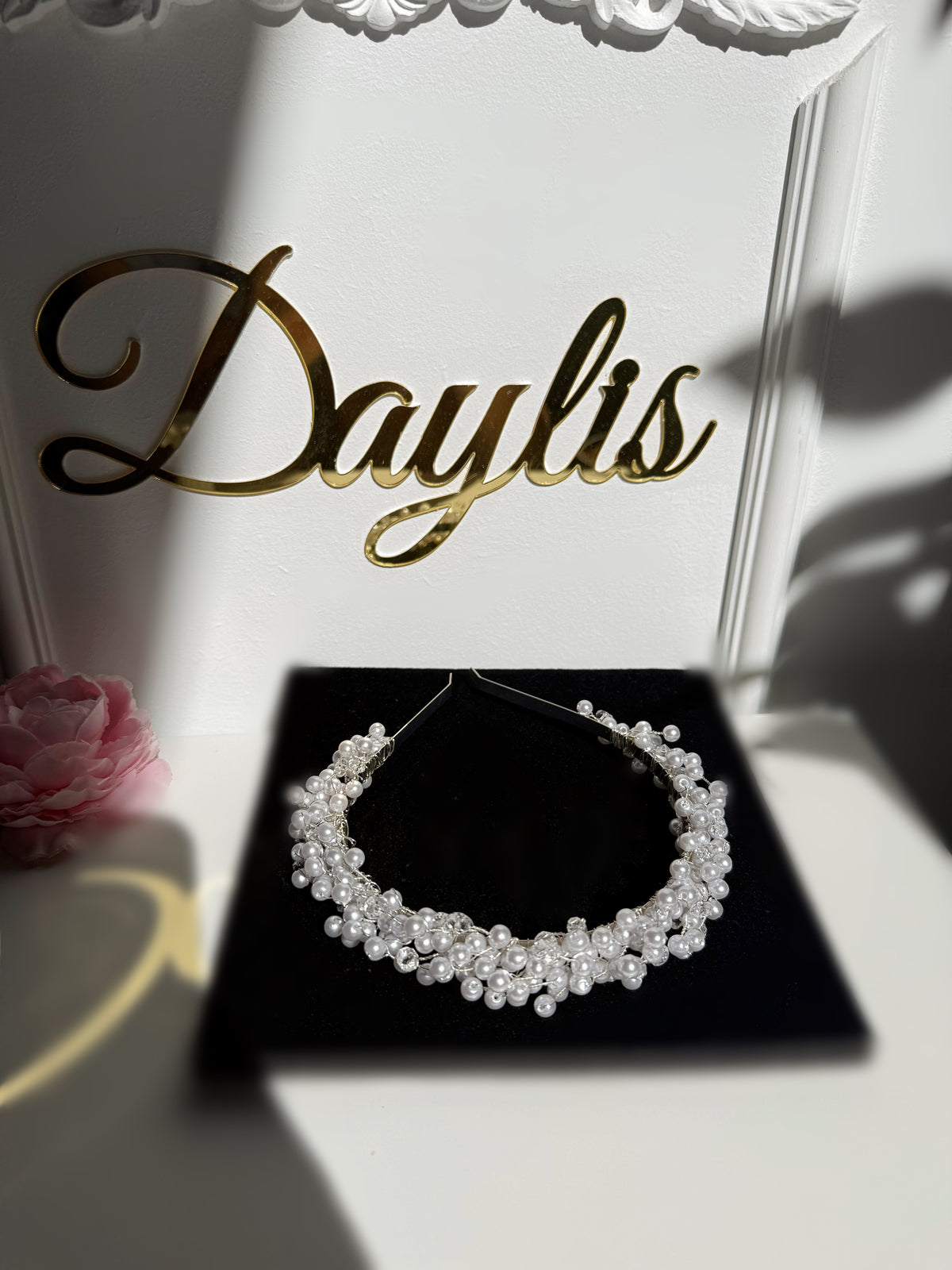 Diadema cu perle împletite - Daylis