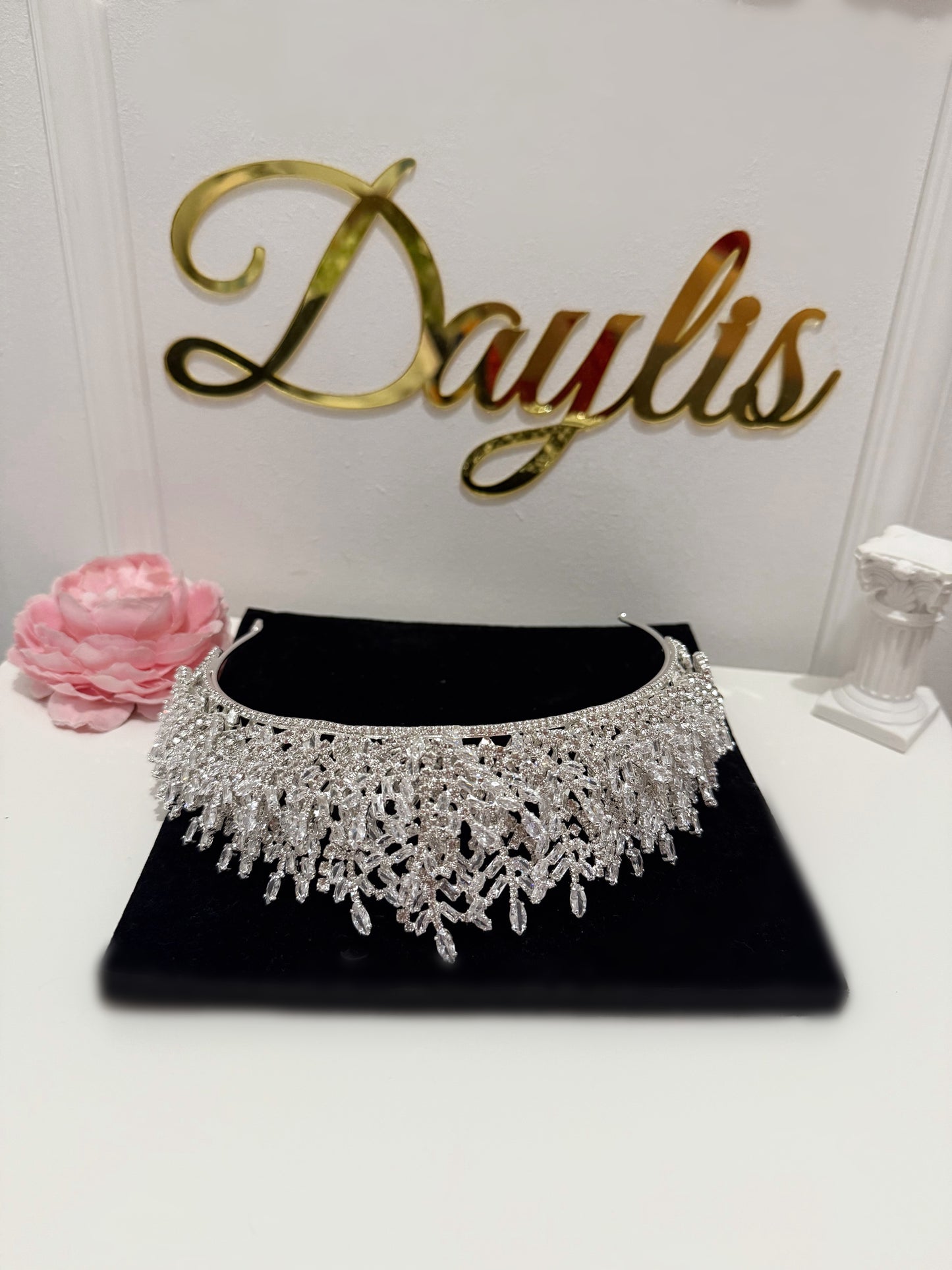 Coronita mireasa cristale zirconiu Nasli - Daylis
