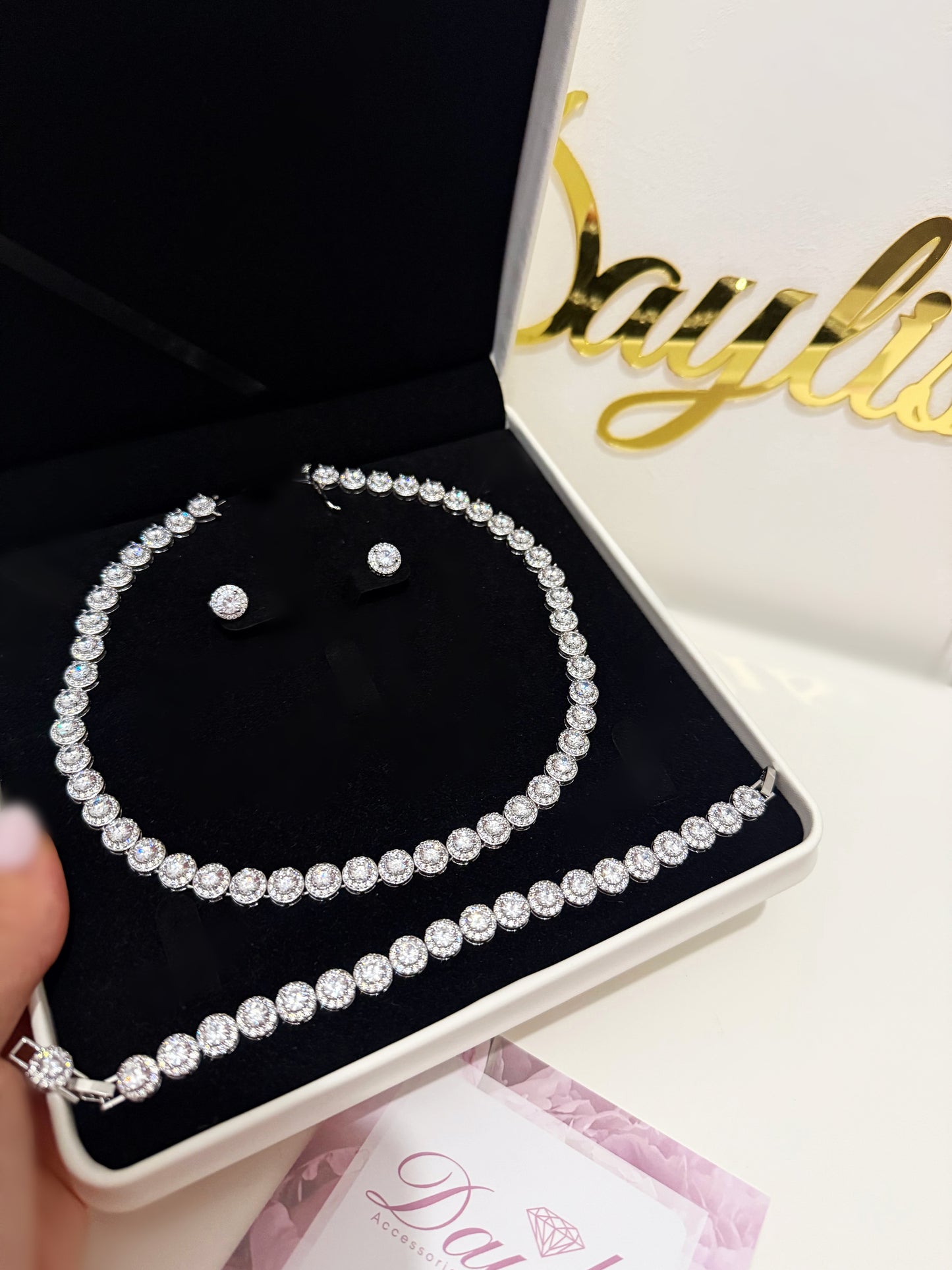 Set cristale zirconiu Rina Daylis 3 piese