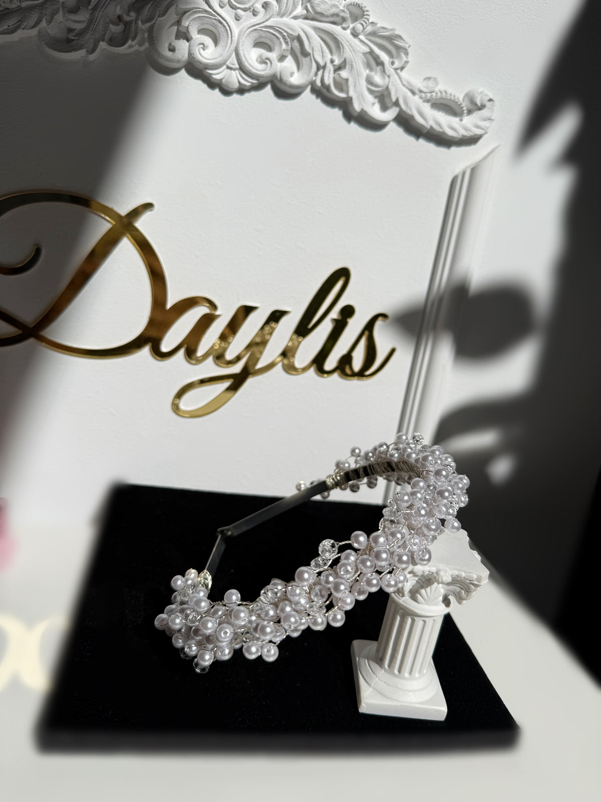 Diadema cu perle împletite - Daylis