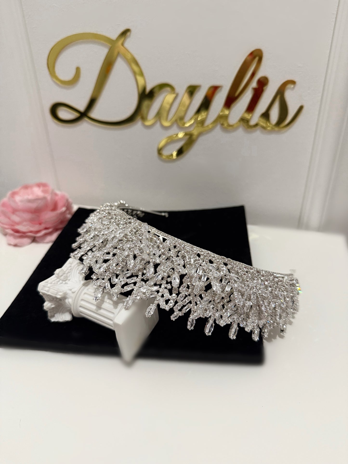Coronita mireasa cristale zirconiu Nasli - Daylis