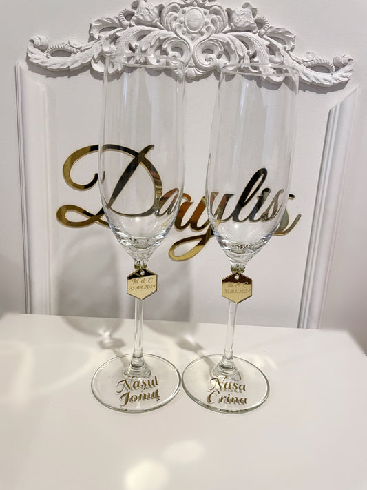 Pahare personalizate Gold Daylis