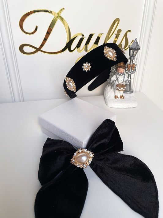 Set Black & Gold Velvet