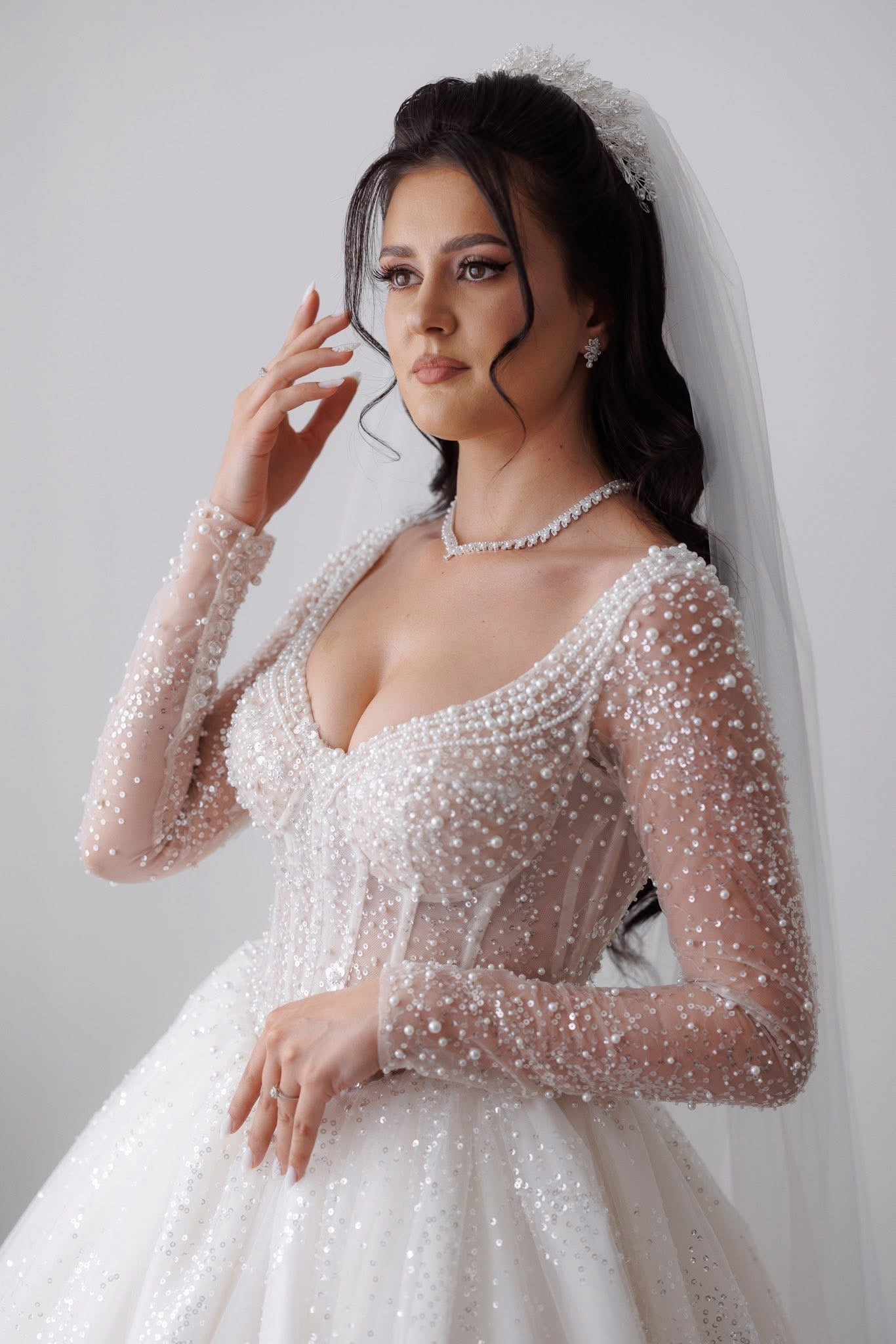 Set bijuterii cristale zirconiu si perle Serenity Daylis