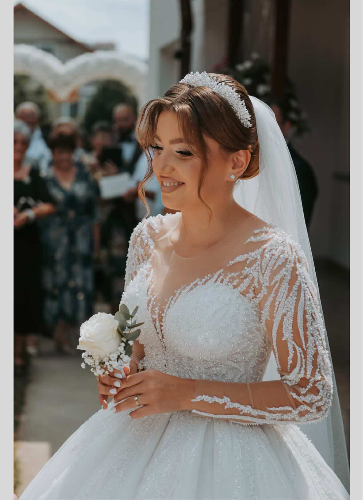 Coronita perle si cristale zirconiu Daria Small - Daylis