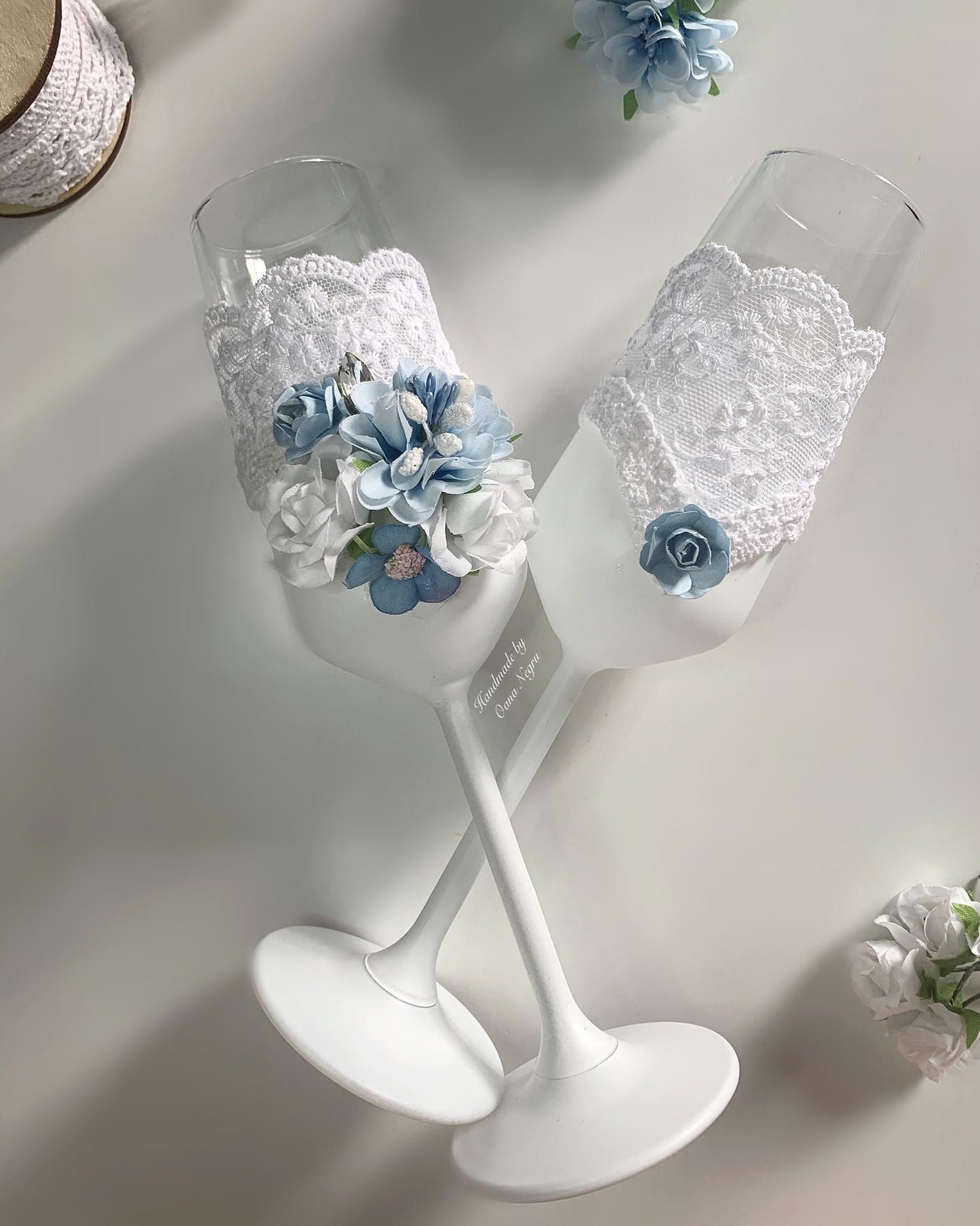 Pahare Blue Daylis Lace